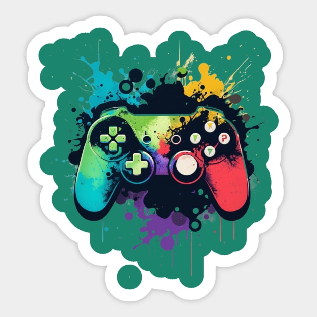 Hip Hop Graffiti Game Controller Sign Design for Boys Kids Sticker by Kertz TheLegend